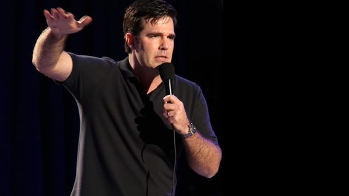 Rob Delaney in his stand up show Meat