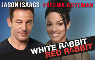 Jasons Isaacs and Freema Agyeman in White Rabbit Red Rabbit