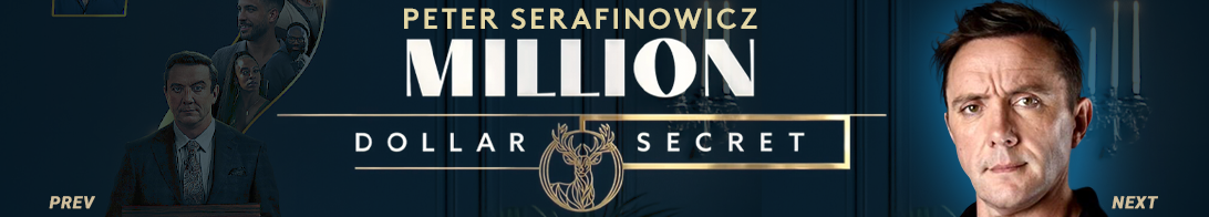 Peter Serafinowicz hosts Million Dollar Secret now streaming on Netflix